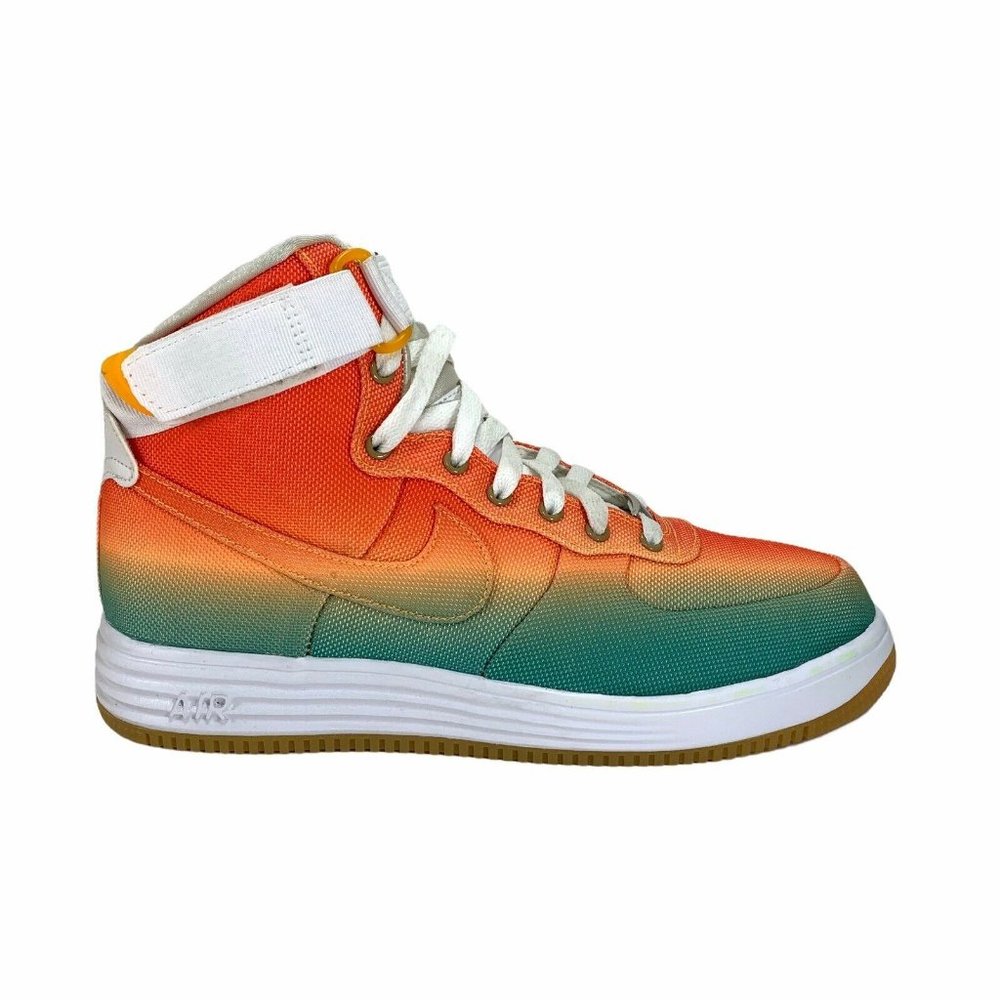 Nike Lunar Force 1 High Mens Size 9.5 Orange Green